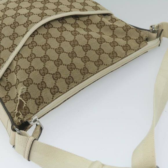 GUCCI GG Canvas Shoulder Bag Beige 145857 Auth 61246 - Picture 6 of 16